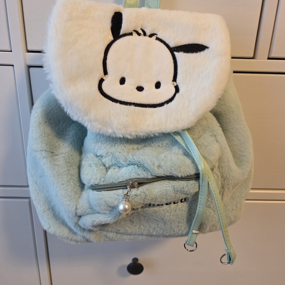 Pochacco Plush Green Backpack Adjustable